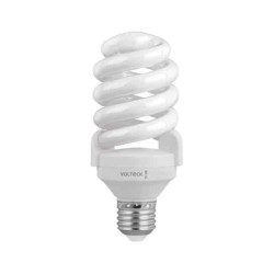 Foco de espiral T4 20W Luz cálida Volteck