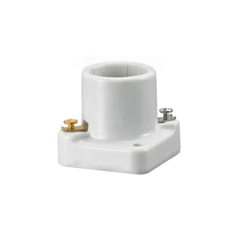 Portalámpara cuadrada 660W 250V blanco Hubbell