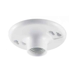 Portalámpara plástico de techo redondo 660W 600V Blanco Hubbell