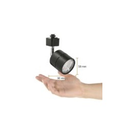 Lámpara para riel tipo spot dirigible Base GU10 50W Negro Tecnolite