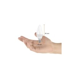 Foco Tipo Vela 4W Luz fría Base E12 Tecnolite