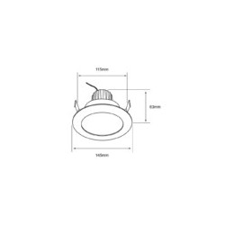 Lámpara de techo LED Empotrable para interior Luz Cálida 11W Tecnolite