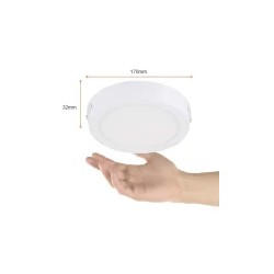 Lámpara de Techo LED Tipo Plafon para interior Luz Fría 12W Tecnolite