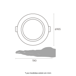 Lámpara de techo LED Empotrable para interior Luz Fría 10W Illux