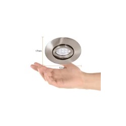 Lámpra de Techo LED Empotrable para Interior Base GX5.3 6W Satinado Tecnolite