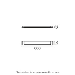 Lámpara LED lineal Luz fría 18W Blanco Illux