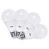 Kit 4 Focos ahorradores LED A19 E27 Luz cálida 9.5W Blanco Illux