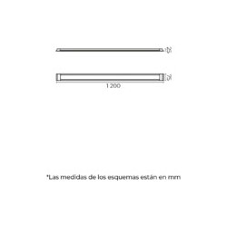 Lámpara LED lineal Luz fría 36W Opalino Blanco Illux