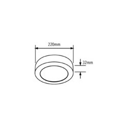 Lámpara de Techo LED Tipo Plafón para Interior Luz Cálida 18W Tecnolite