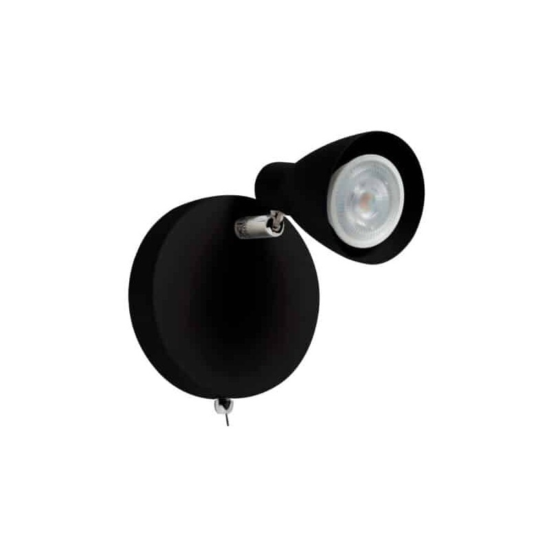 Lámpara de techo/pared dirigible GU10 50W Negro Illux