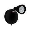 Lámpara de techo/pared dirigible GU10 50W Negro Illux