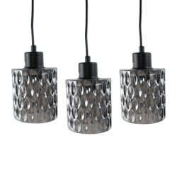 Pack de 3 Lámparas colgantes E27 8.5W Negro Tecnolite