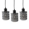 Pack de 3 Lámparas colgantes E27 8.5W Negro Tecnolite