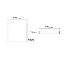 Plafón SMD LED Luz blanca 15W Blanco Illux