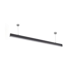 Lámpara colgante lineal LED Luz fría 20W Negro Tecnolite