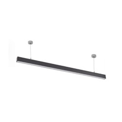 Lámpara colgante lineal LED Luz fría 20W Negro Tecnolite