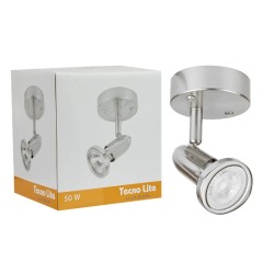 Lámpara de techo dirigible GU10 6W Satinado Tecnolite