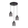 Lámpara Colgante Triple Socket E27 25.5W Negro Aurora II Tecnolite
