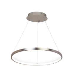 Lámpara colgante LED atenuable 32W 3000K 2916lm Aluminio Satinado Kaitos Tecnolite