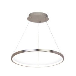 Lámpara colgante LED atenuable 32W 3000K 2916lm Aluminio Satinado Kaitos Tecnolite