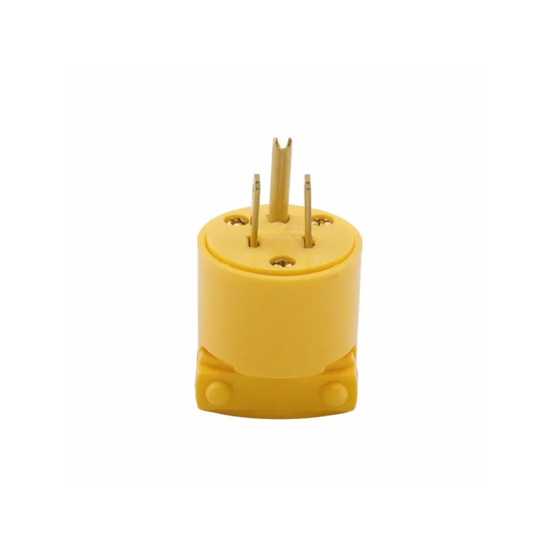 Clavija de vinyl NEMA 5-15 color Amarillo Arrow Hart Eaton