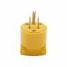 Clavija de vinyl NEMA 5-15 color Amarillo Arrow Hart Eaton