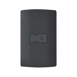 Placa armada con contacto 2P+T Negro Marisio Black