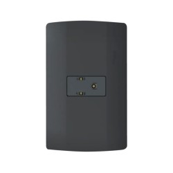 Placa armada con contacto 2P+T Negro Marisio Black