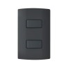 Placa armada con interruptor sencillo y de escalera Negro Marisio Black