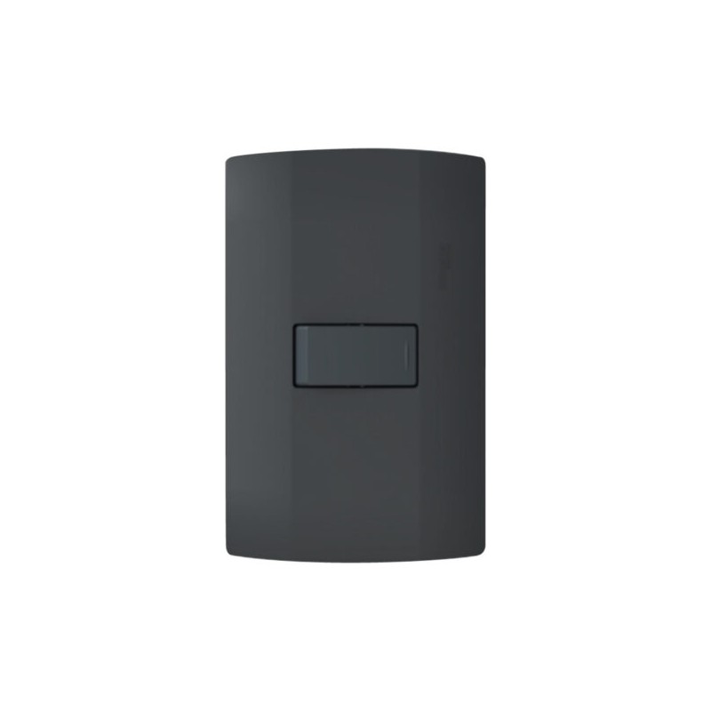 Placa armada con pulsador Negro Marisio Black