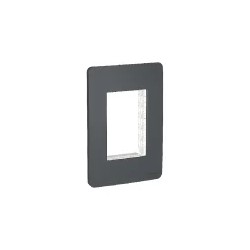 Placa armada con contacto dúplex 2P+T Grafito Orión