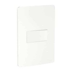 Placa armada con interruptor sencillo Blanco Orion