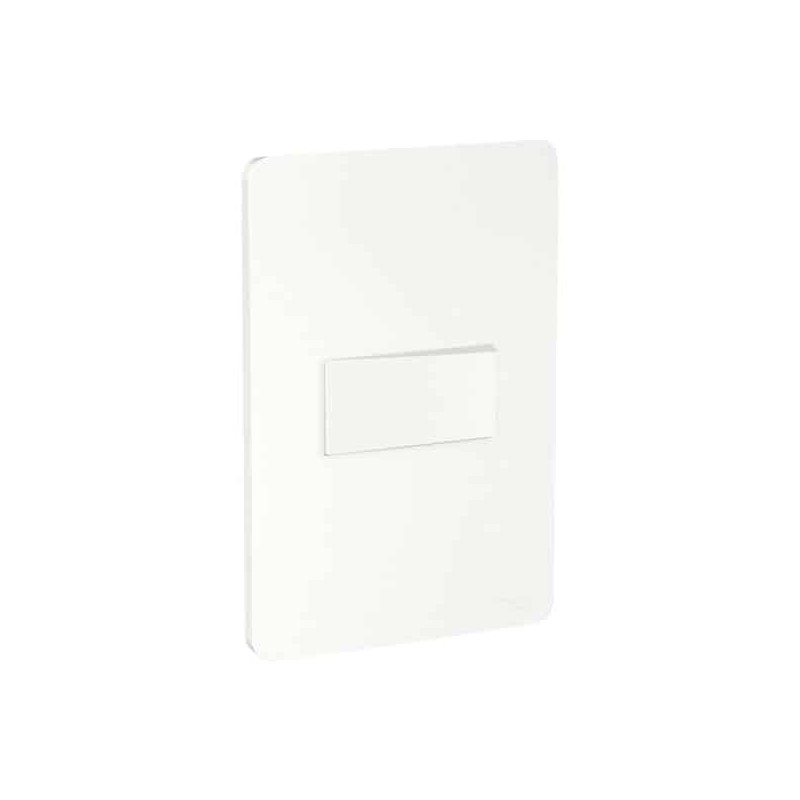 Placa armada con interruptor sencillo Blanco Orion