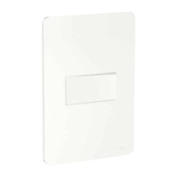 Placa armada con interruptor sencillo Blanco Orion