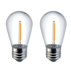 Focos LED miniatura S14 E27 1W 2200K 2pzs. Tlapps
