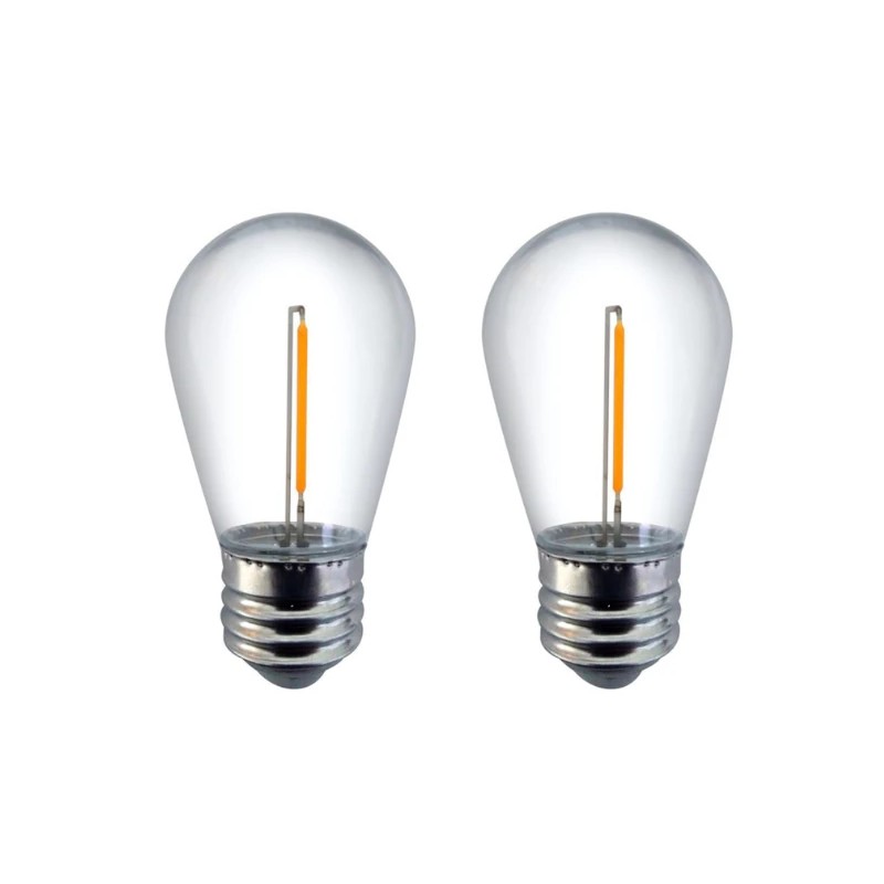 Focos LED miniatura S14 E27 1W 2200K 2pzs. Tlapps