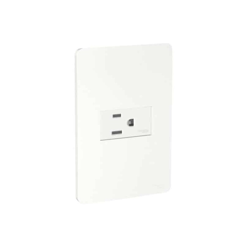 Placa armada con contacto 2P+T Blanco Orion