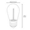 Focos LED miniatura S14 E27 1W 2200K 2pzs. Tlapps