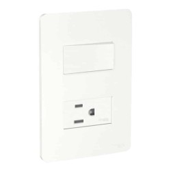 Placa armada con interruptor y contacto 2P+T Blanco Orion