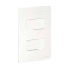 Placa armada con 2 interruptores Blanco Orion