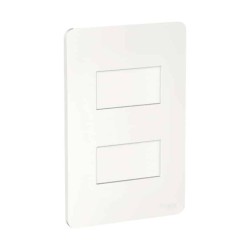 Placa armada con 2 interruptores Blanco Orion