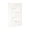 Placa armada con 2 interruptores Blanco Orion