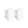 Placa armada con 2 interruptores Blanco Orion