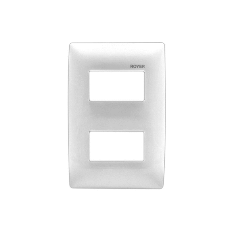 Placa de 2 módulos distanciados | Blanco | Royer 100. Eaton