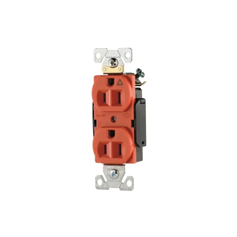 Contacto dúplex 15A 125V Naranja Arrow Hart Eaton