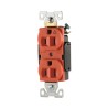 Contacto dúplex 15A 125V Naranja Arrow Hart Eaton
