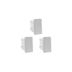 Placa armada con 3 interruptores Aluminio Orión