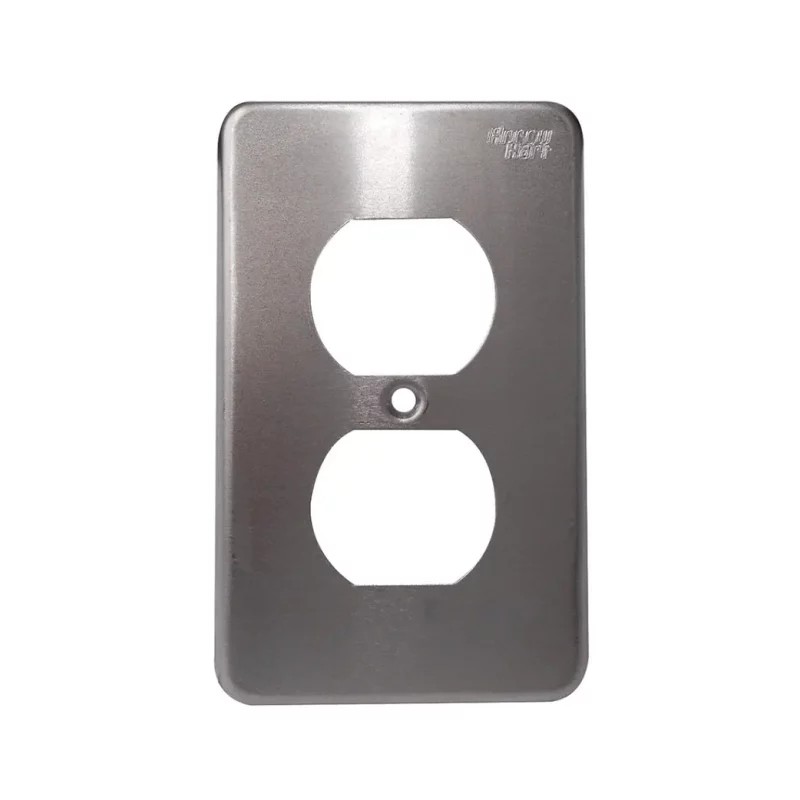 Placa para contacto dúplex Aluminio Arrow Hart Eaton