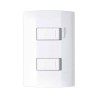 Placa armada con 2 interruptores Blanco Marisio
