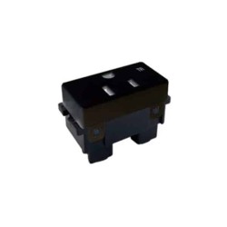 Contacto sencillo 2P+T 15A 127V Negro Royer 100 Eaton